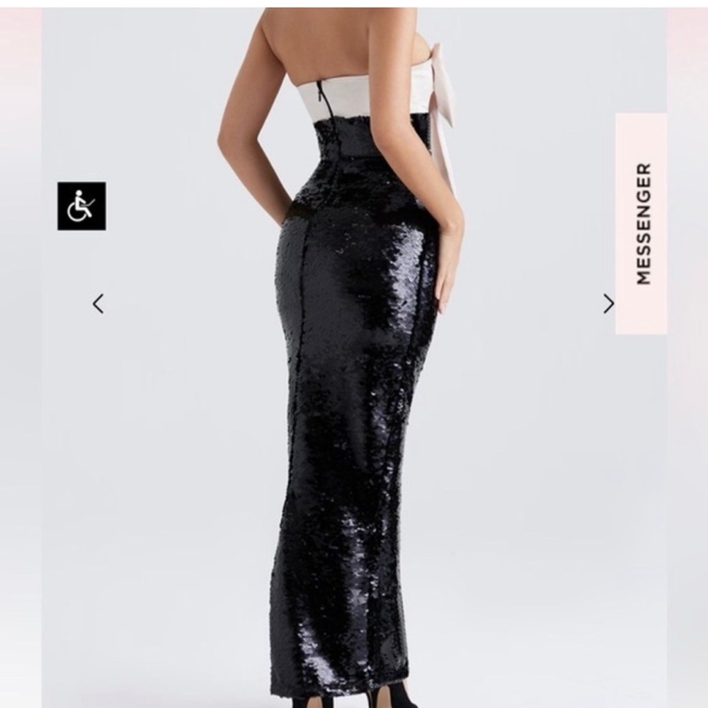 House of CB Black Sequin dress